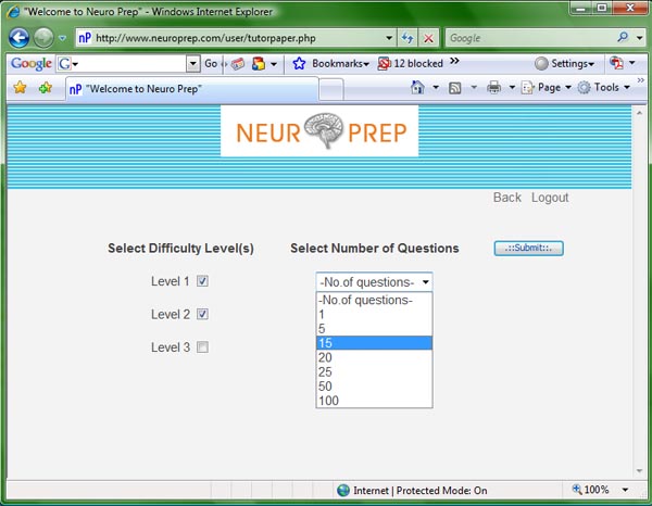 tutorial mode select options